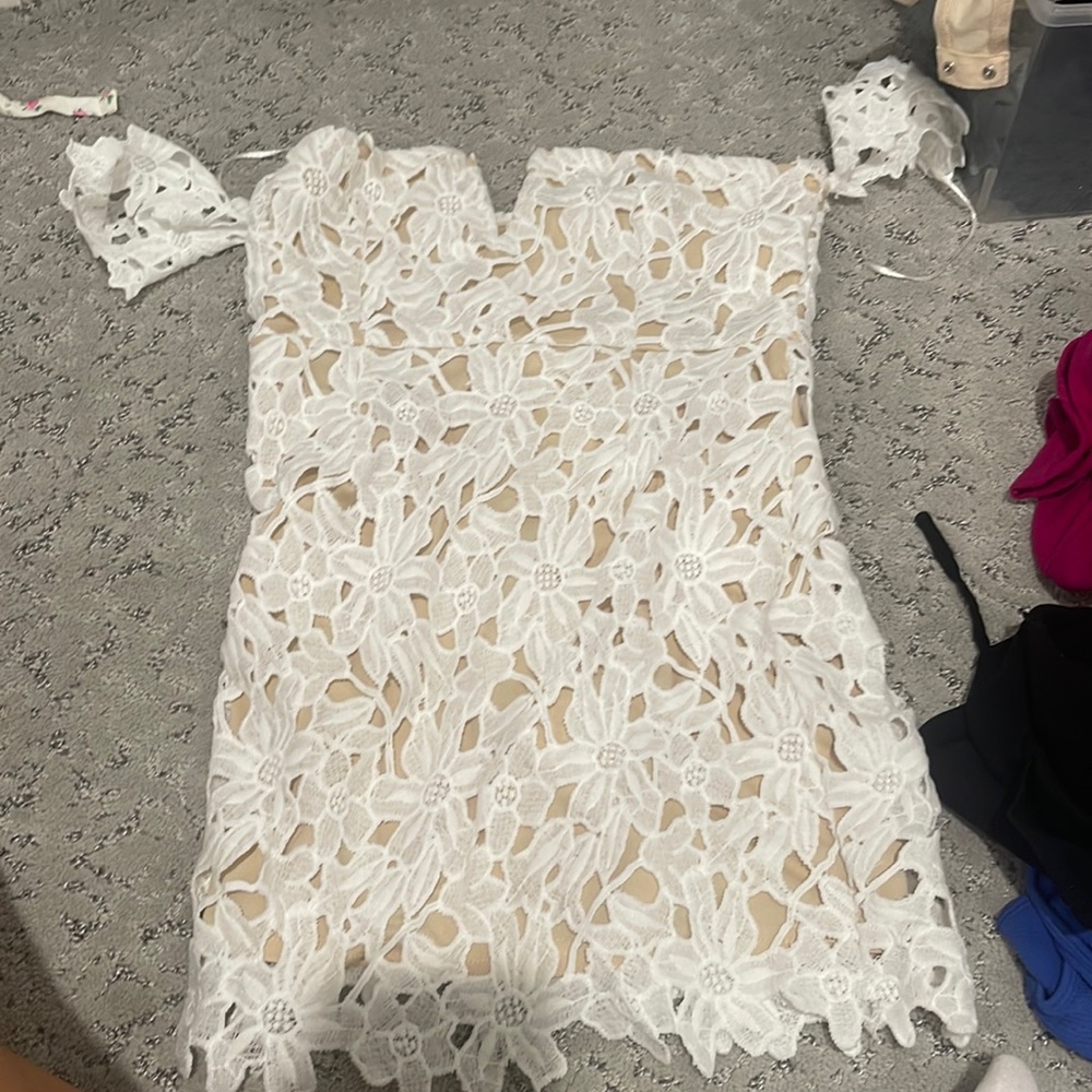 Super down mini dress